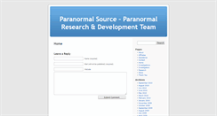 Desktop Screenshot of paranormalsource.com