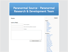 Tablet Screenshot of paranormalsource.com